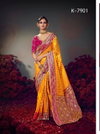 Keshva Silk By Kira Pure Satin Fabric Designer Embroidered Saree